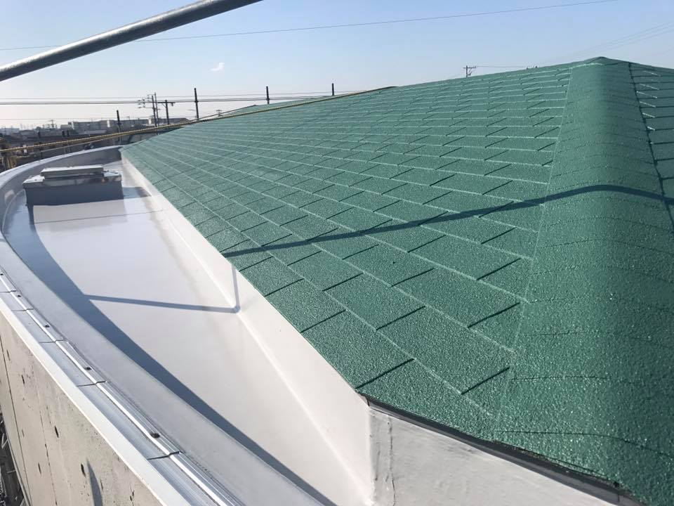 屋上・屋根塗装防止施工後